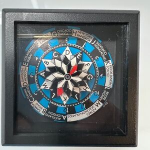 World Clock, Battery Operated, 2.5 x 2.5 inches